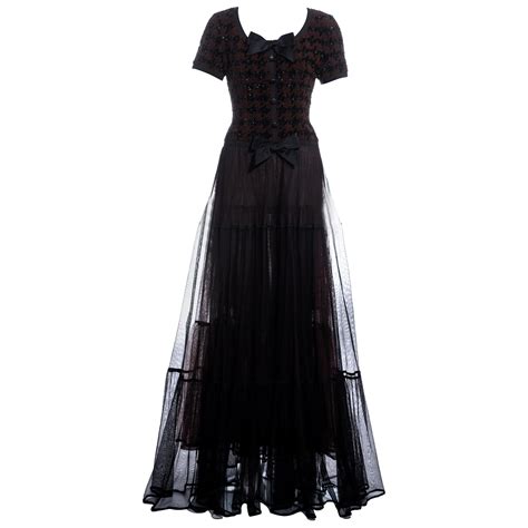 chanel black tulle dress|Chanel dresses official site.